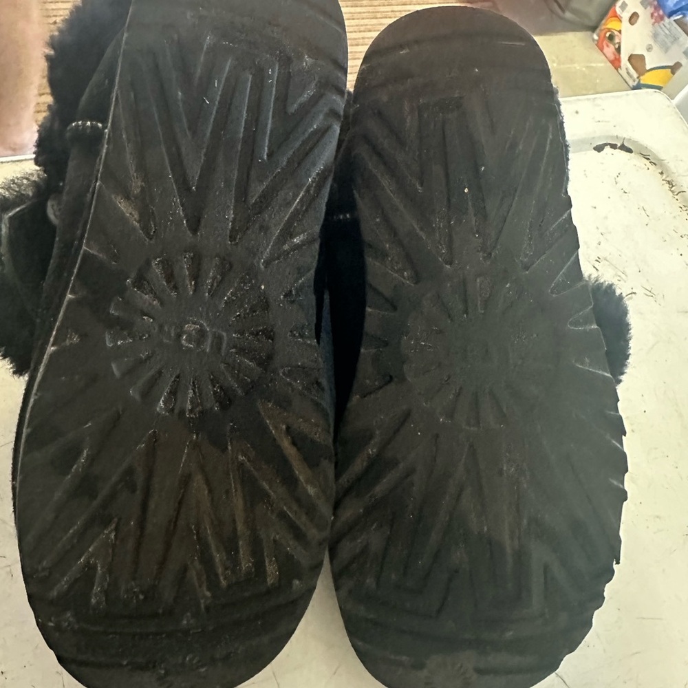 UGG Black Shearling Clogs - Picture 6 of 8